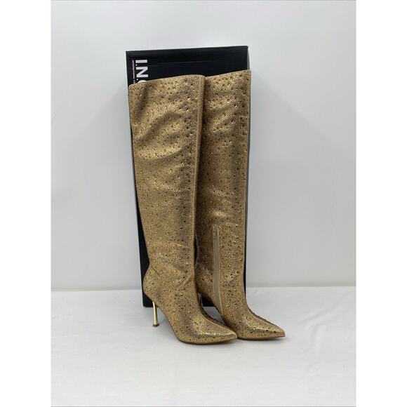 INC Womens Saveria 5 Rhinestone Tall Over-The-Knee Boots Shoes Size 7. 5 $200 - Picture 1 of 11